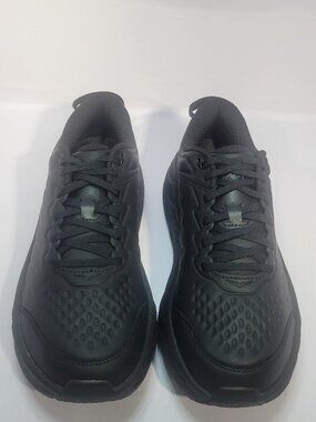 Hoka One One Bondi SR Men's US Size 10 Black Leather Slip Resistant Work Shoes